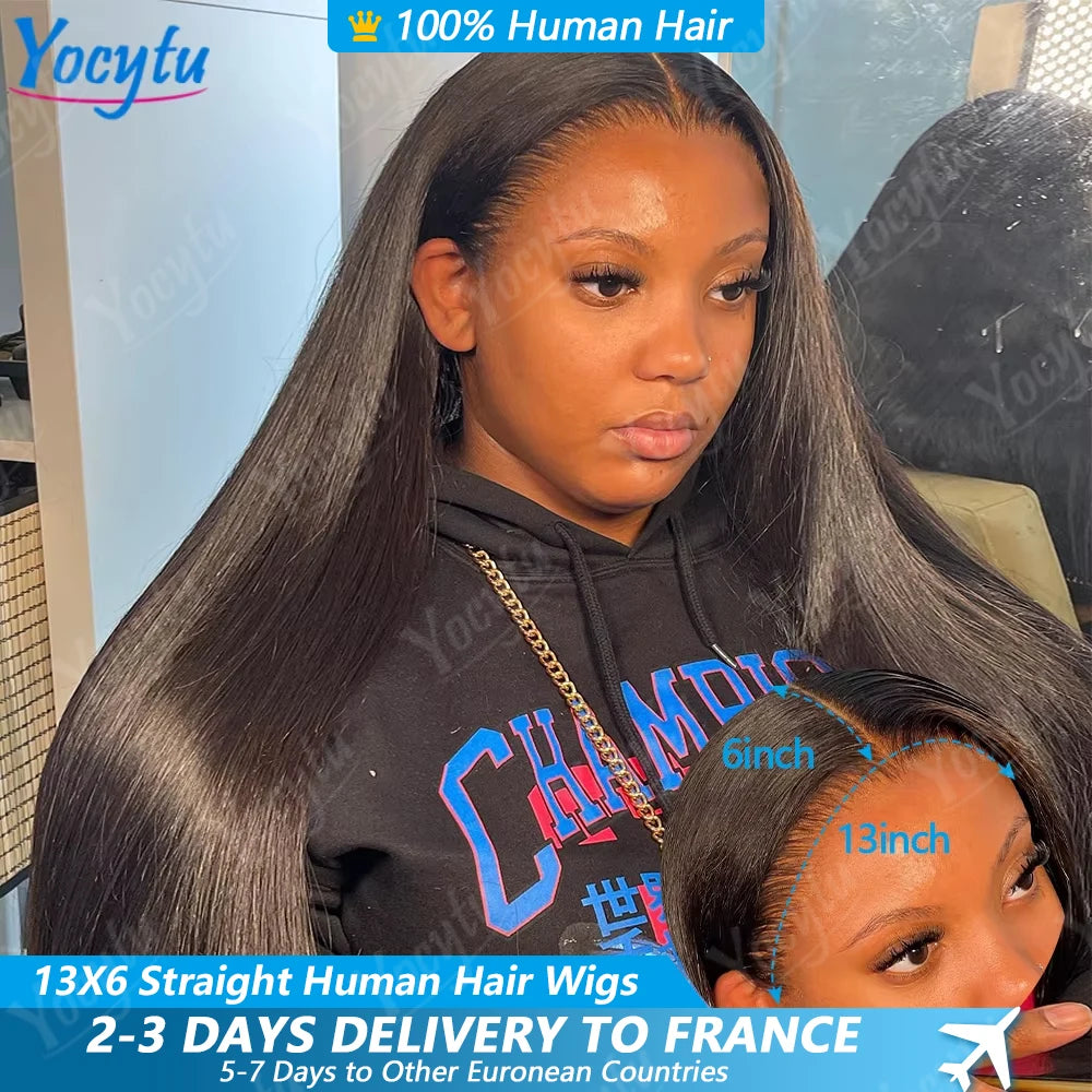 Perruque Lace Front en cheveux humains – 18 à 34 pouces