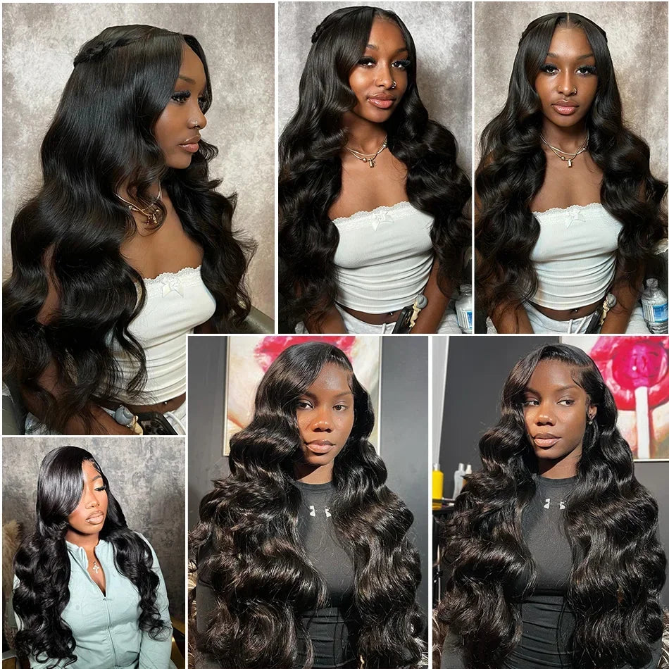Perruque Body Wave Lace Front – Cheveux Humains Brésiliens Remy, 26"+
