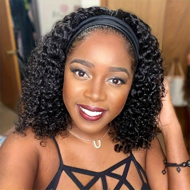 Perruque Deep Wave Sans Colle – Cheveux Humains Brésiliens Remy, 200 %