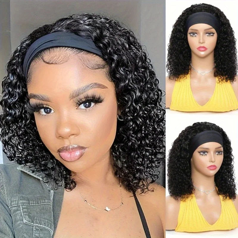 Perruque Deep Wave Sans Colle – Cheveux Humains Brésiliens Remy, 200 %