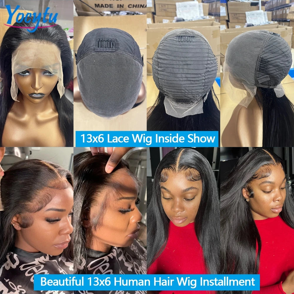 Perruque Lace Front en cheveux humains – 18 à 34 pouces