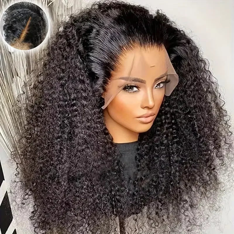 Perruque Jerry Curly HD 13x6 – Cheveux Humains Brésiliens, 200 %