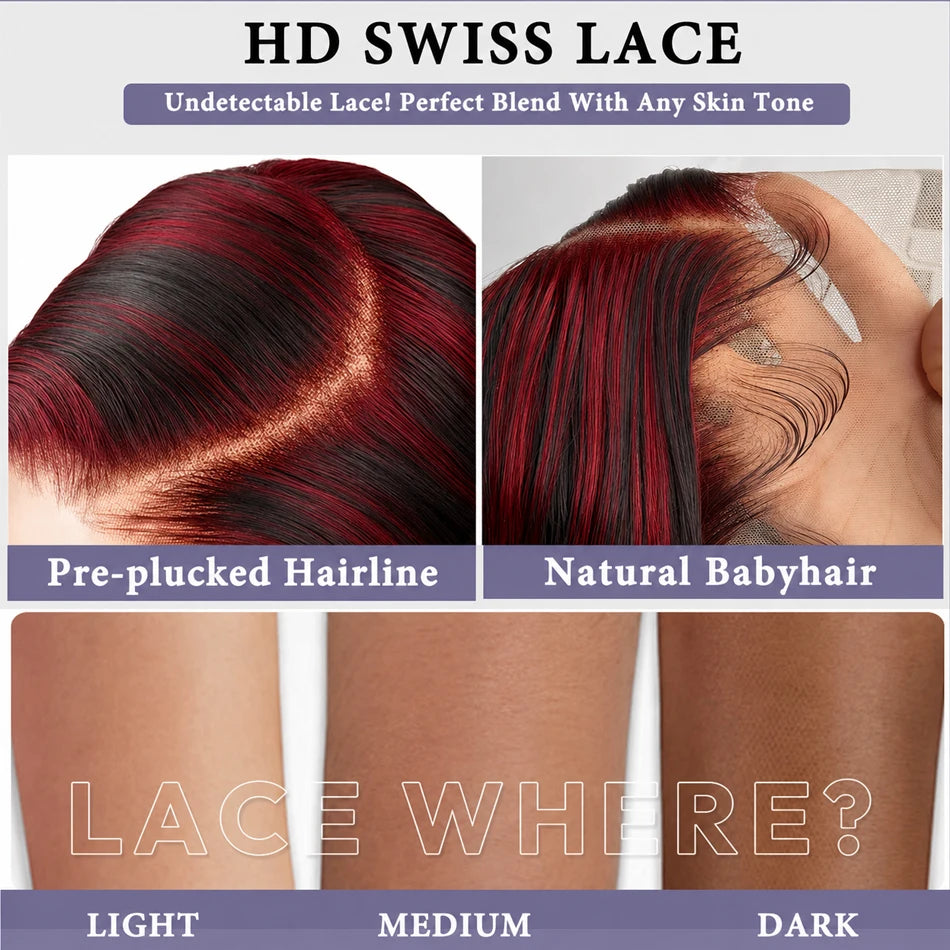 Perruque Body Wave HD 13x6 – Cheveux Humains Brésiliens, 10–32"