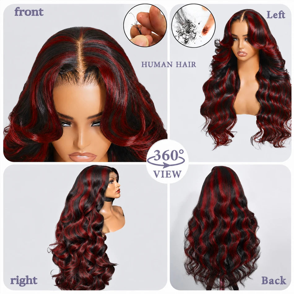 Perruque Body Wave HD 13x6 – Cheveux Humains Brésiliens, 10–32"