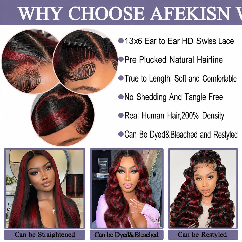 Perruque Body Wave HD 13x6 – Cheveux Humains Brésiliens, 10–32"