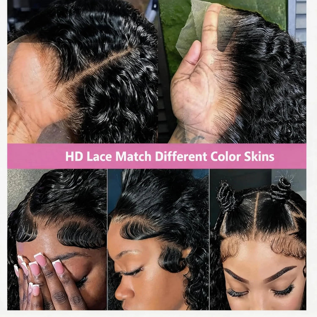 Perruque Jerry Curly HD 13x6 – Cheveux Humains Brésiliens, 200 %