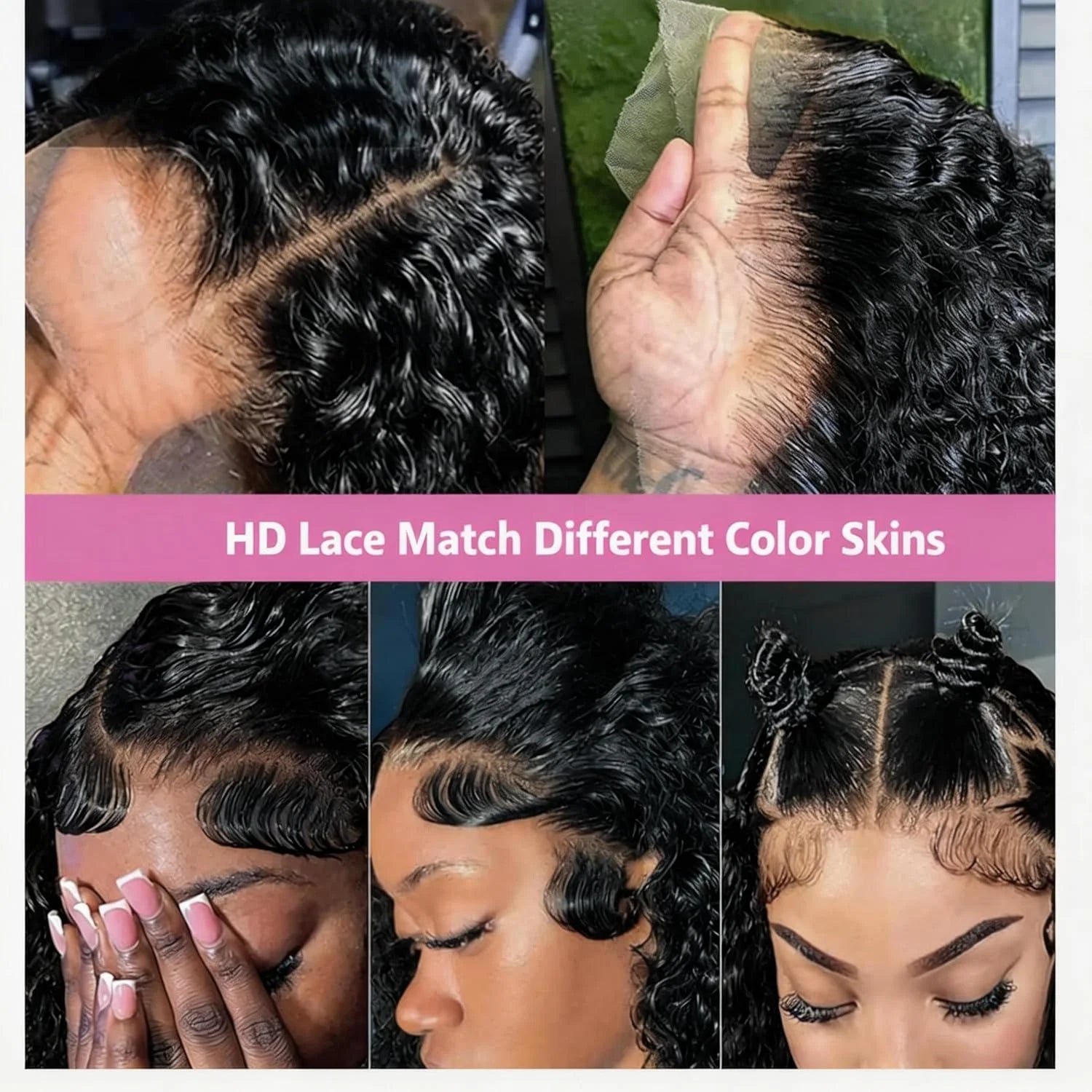 Perruque Jerry Curly HD 13x6 – Cheveux Humains Brésiliens, 200 %