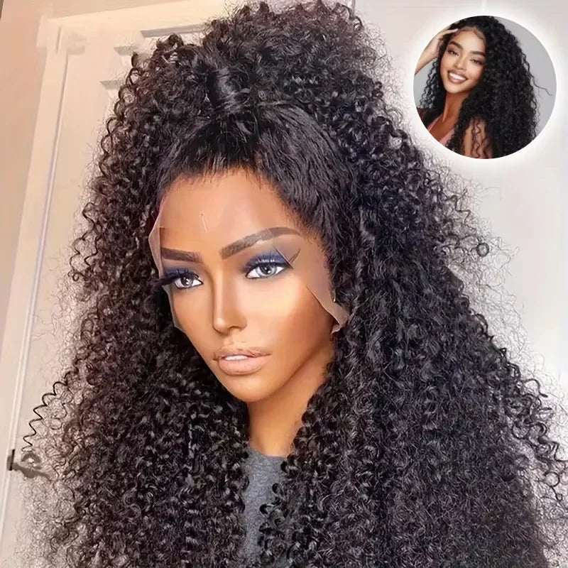 Perruque Jerry Curly HD 13x6 – Cheveux Humains Brésiliens, 200 %
