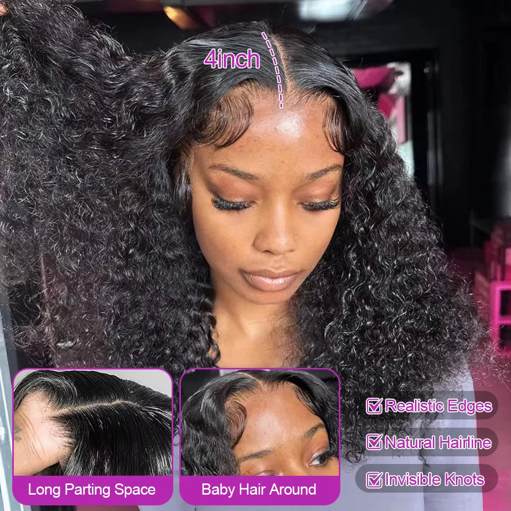 Perruque Bob Deep Wave Lace Front – Cheveux Humains Remy, Sans Colle