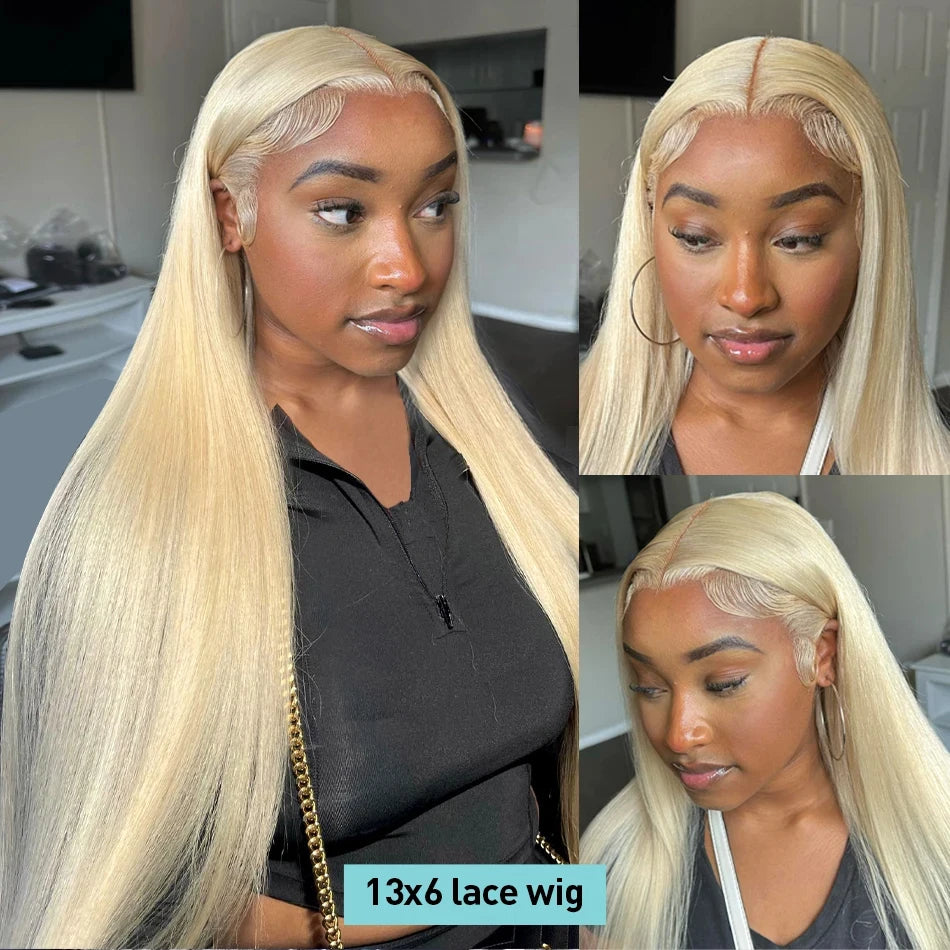 Perruque Lace Front 13x6 – Cheveux Humains Brésiliens Remy, Lisses 26"+
