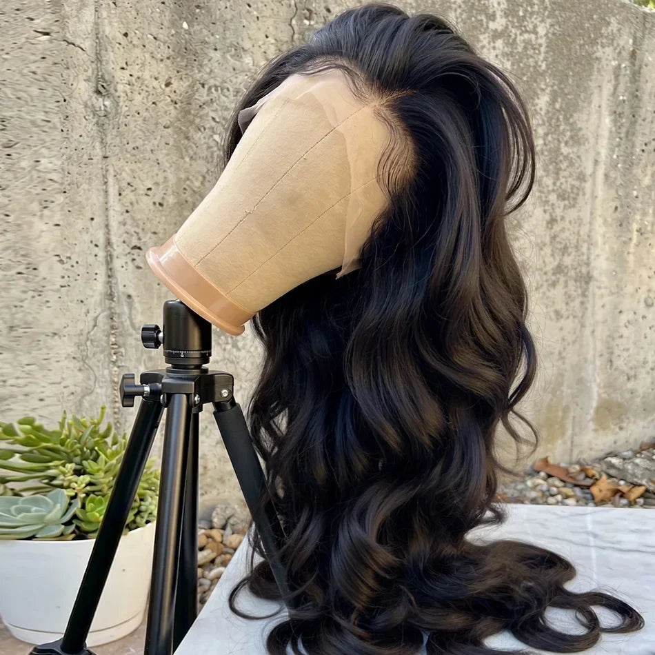 Perruque Body Wave Lace Front – Cheveux Humains Brésiliens Remy, 26"+